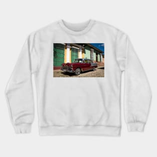 American car from the 50's in Trinidad, Cuba Crewneck Sweatshirt